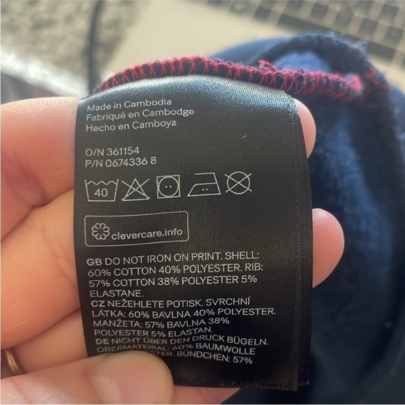 H&M Divided Size Small Red, White, and Blue Brooklyn 1/4 Zip Pullover Sweatshirt - Picture 5 of 6